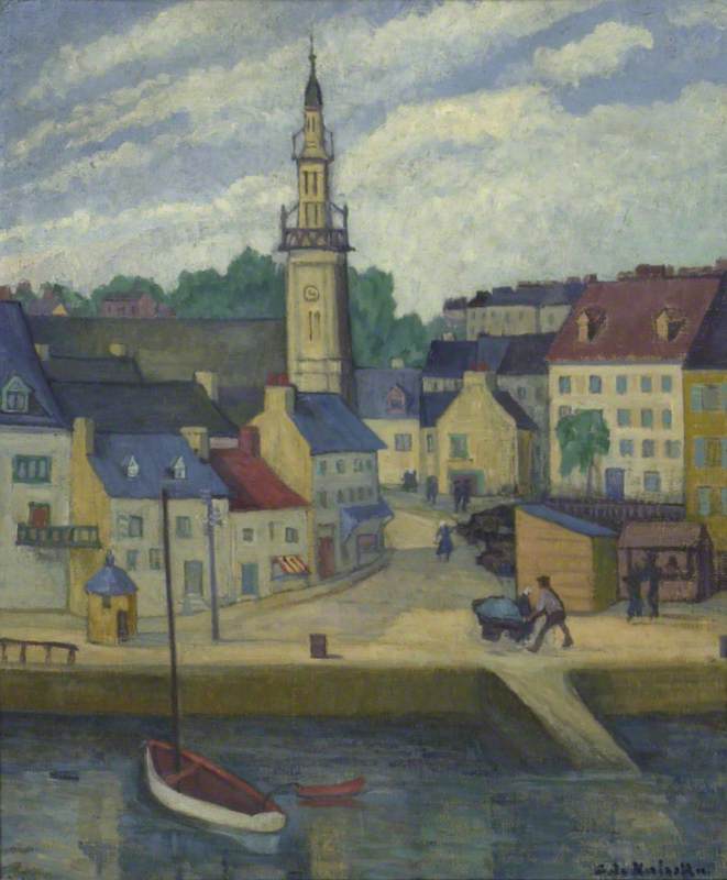 The Quay At Binic, Brittany — Stanislawa De Karlowska