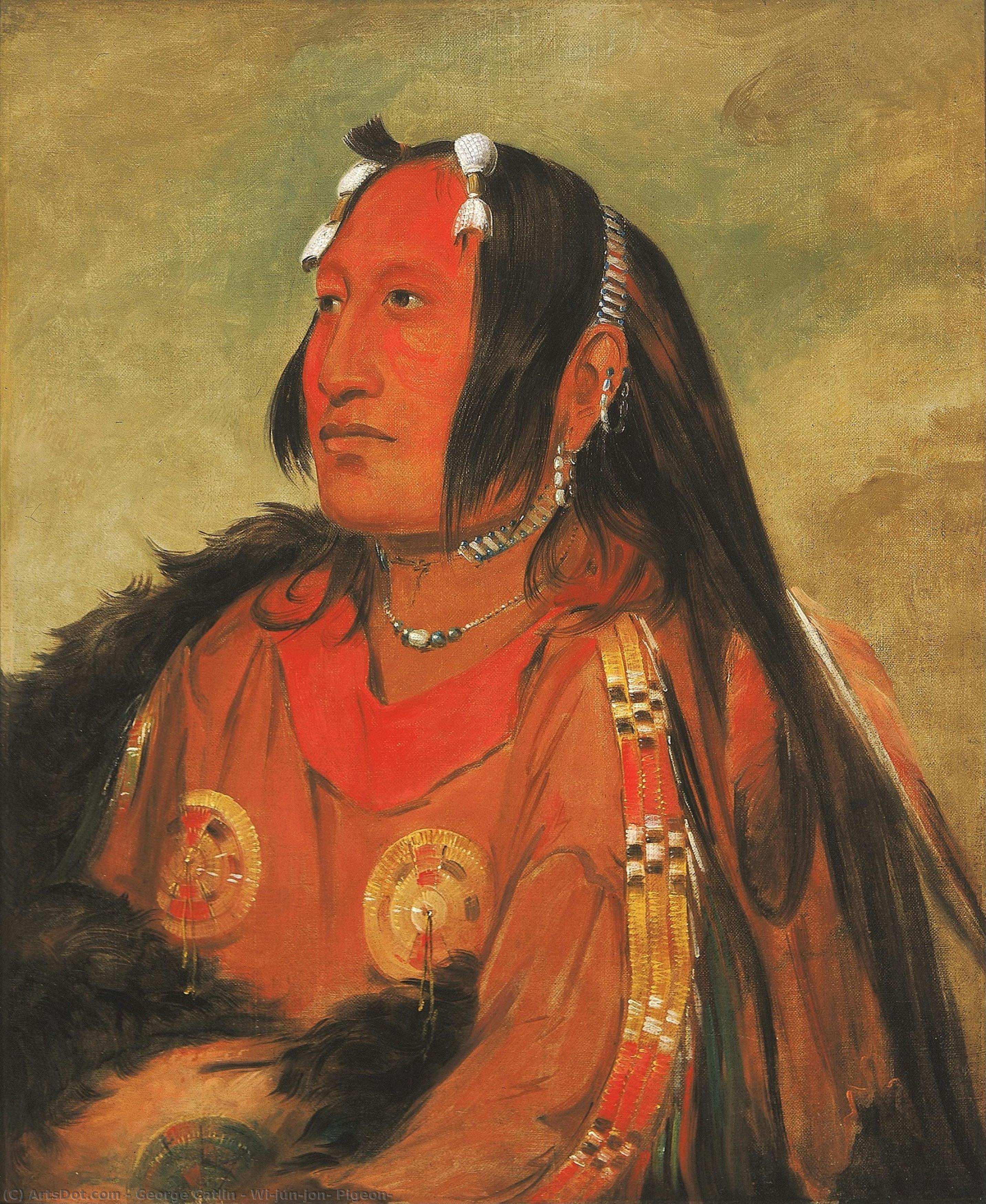 Wi-jún-jon, Pigeon — George Catlin