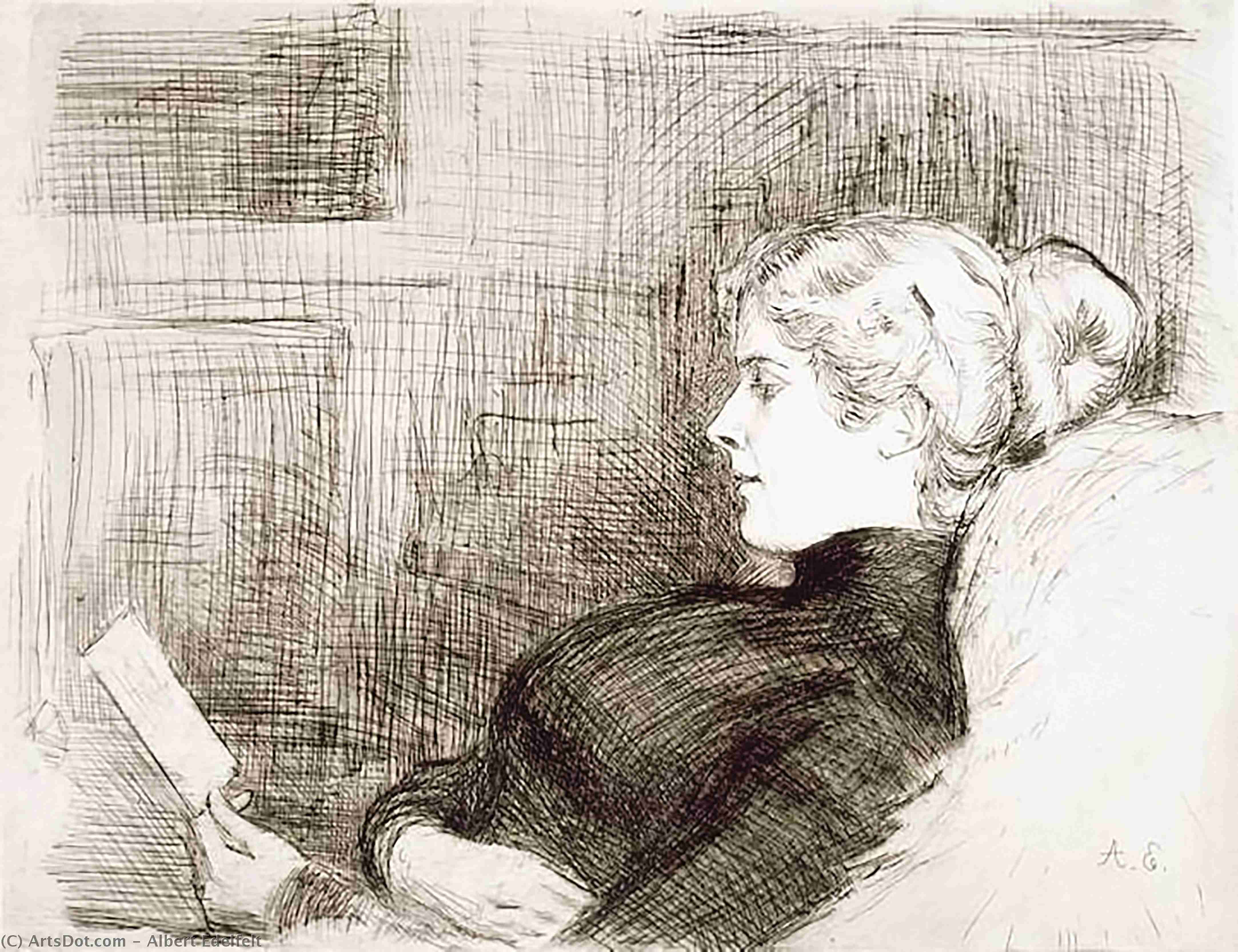 Portrait Of Maria Hagelstam — Albert Edelfelt