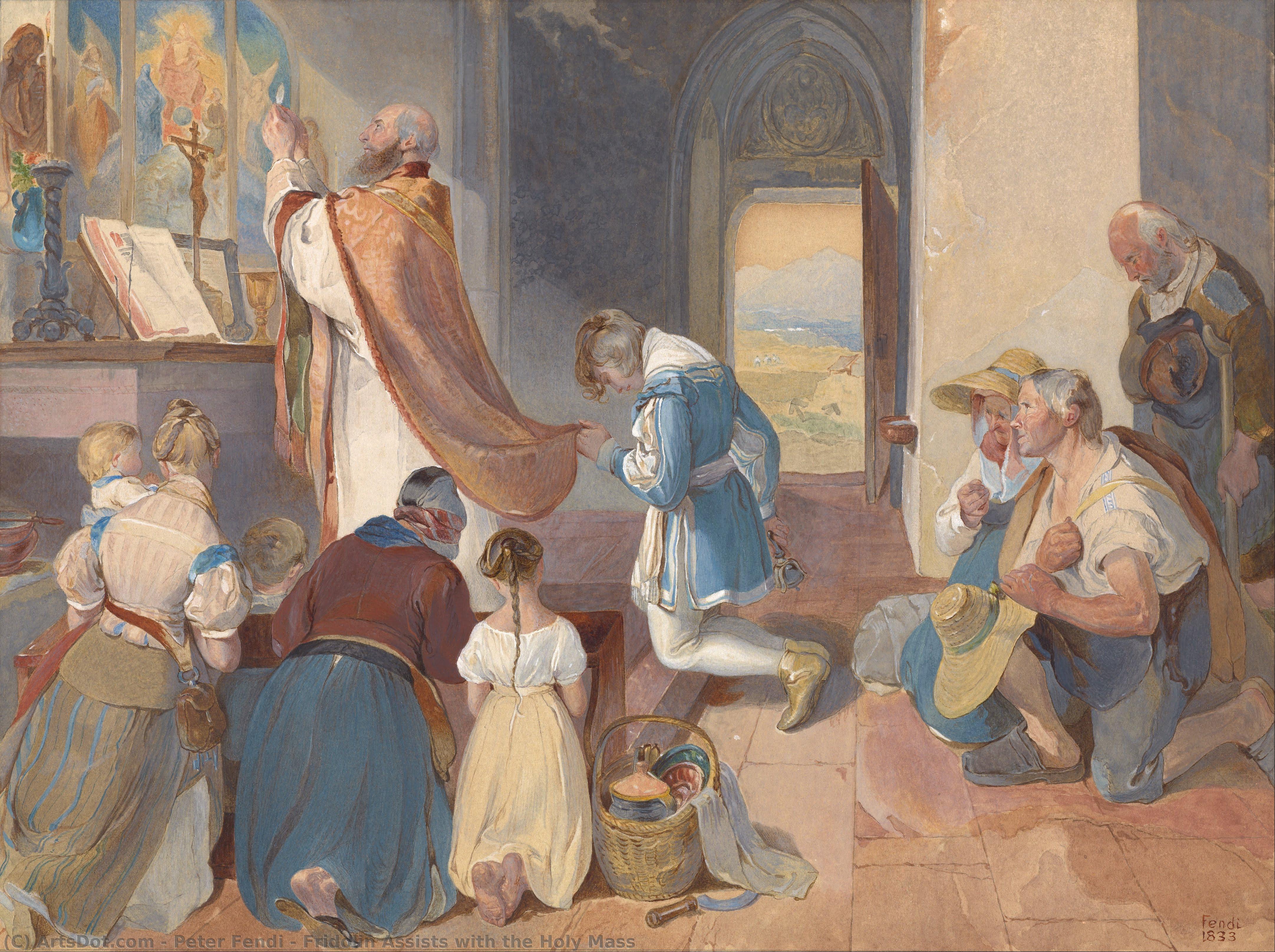 Fridolin Assists With The Holy Mass — Peter Fendi