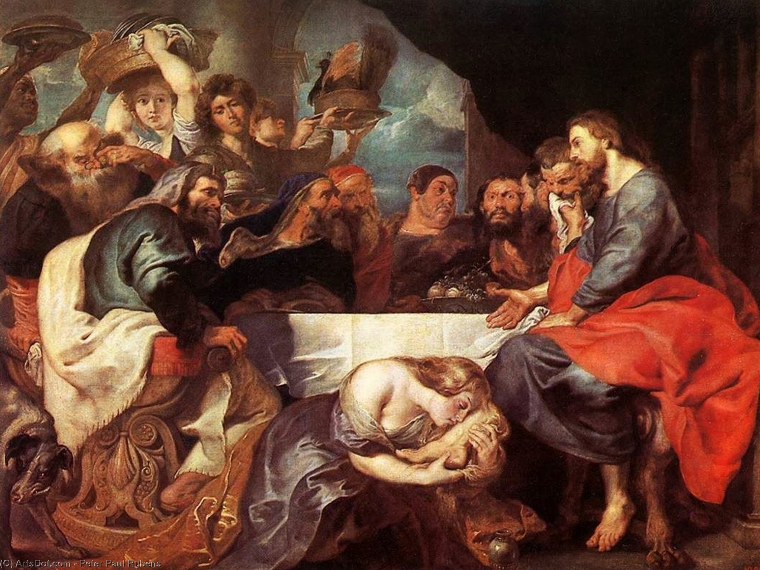 Christ At Simon The Pharisee — Peter Paul Rubens