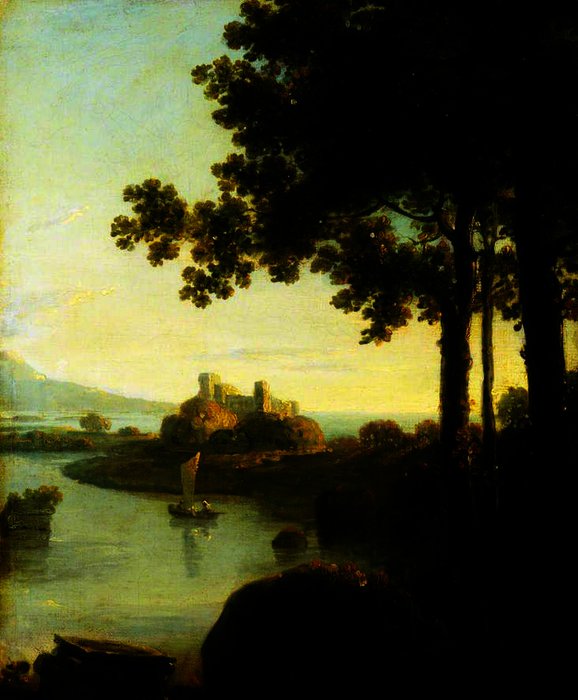 Evening, River Scene With A Castle — Richard Wilson
