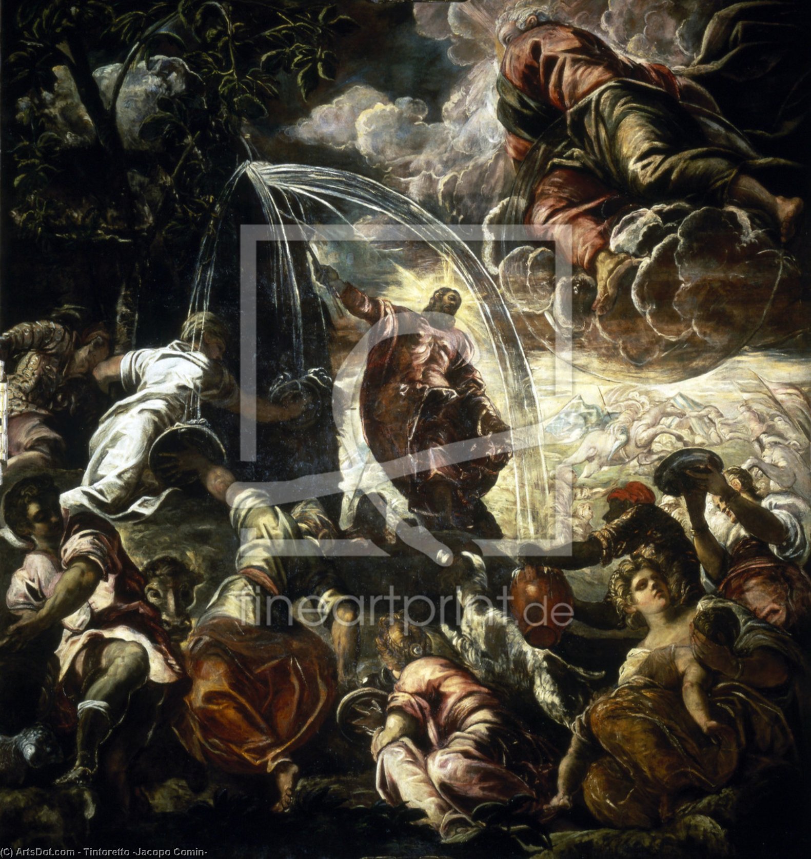 Moses Drawing Water From The Rock — Jacopo Tintoretto
