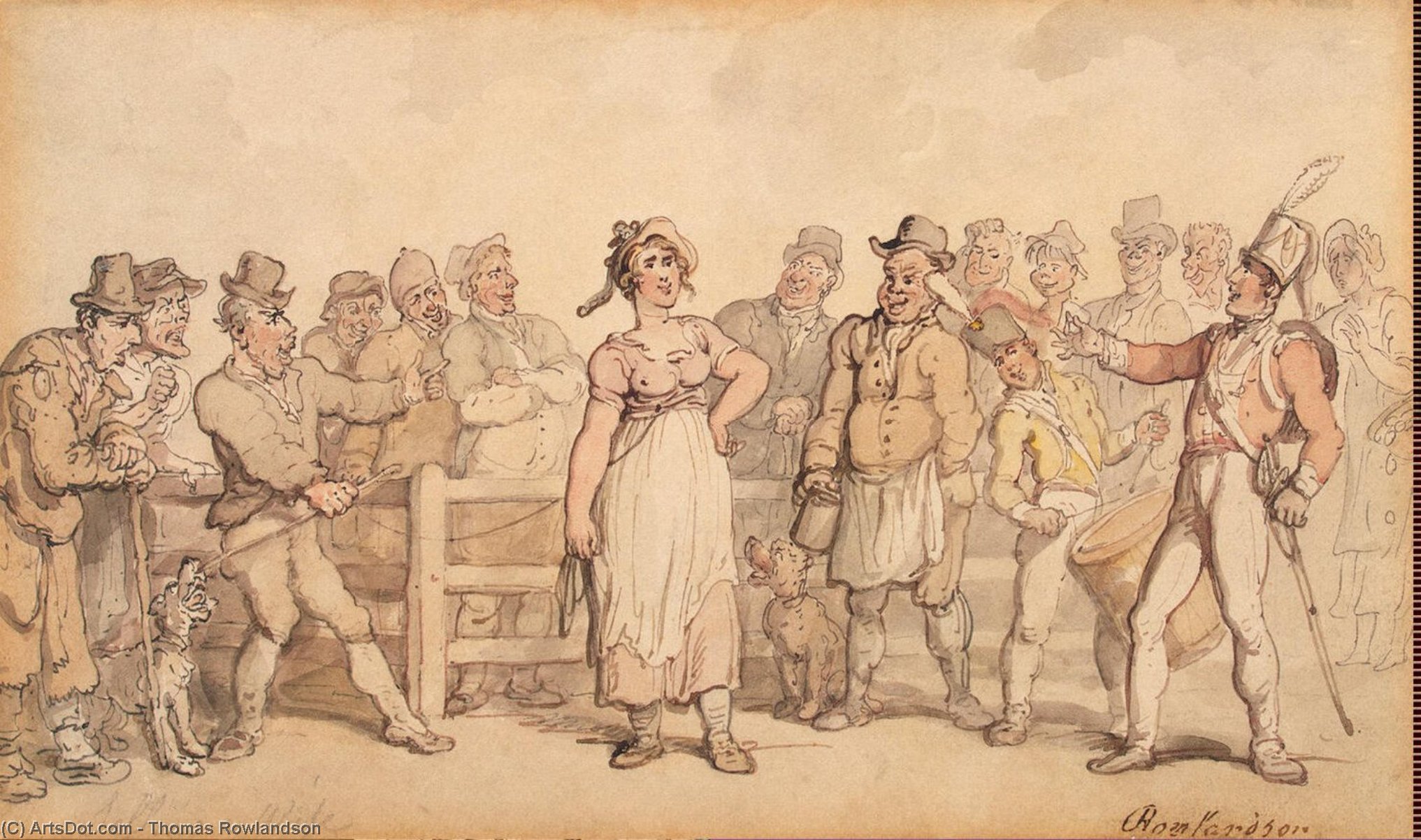 Selling A Wife — Thomas Rowlandson