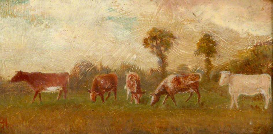 Cows Grazing — Alfred John Harris