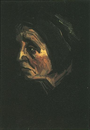Head Of A Peasant Woman With Dark Cap 6 — Vincent Willem Van Gogh