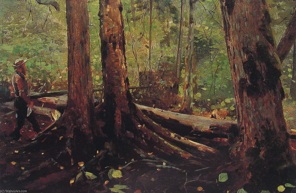 Woodchopper In The Adirondacks — Winslow Homer