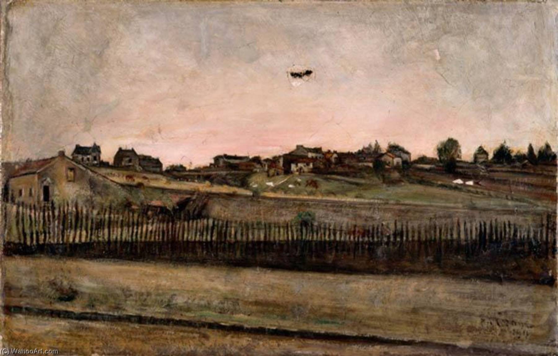 Paysage, Village — Lesage Pierre Alexis