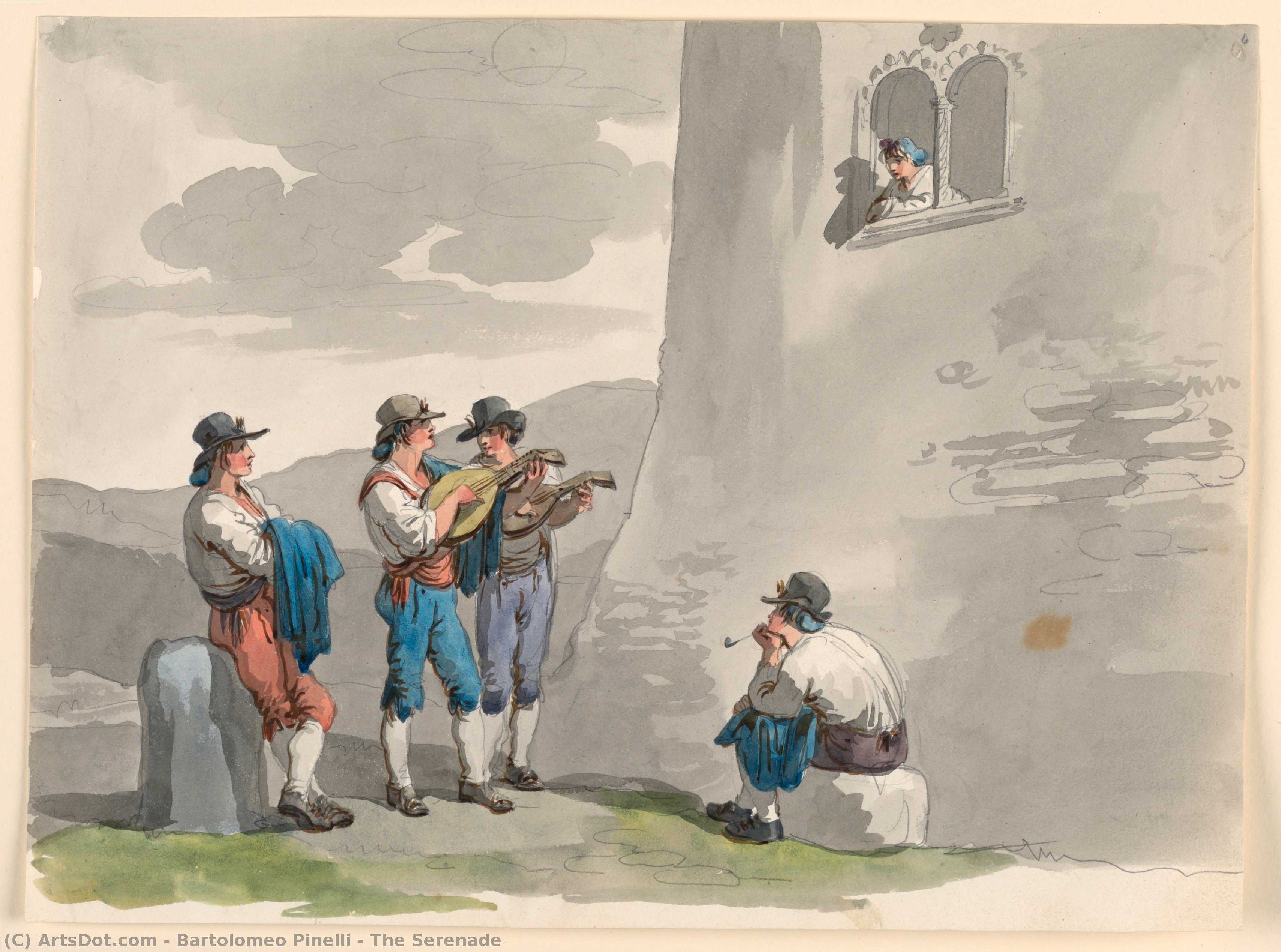 The Serenade — Bartolomeo Pinelli