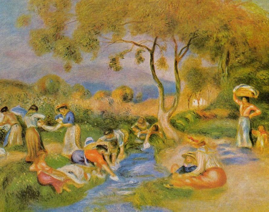 Laundresses At Cagnes — Pierre-auguste Renoir