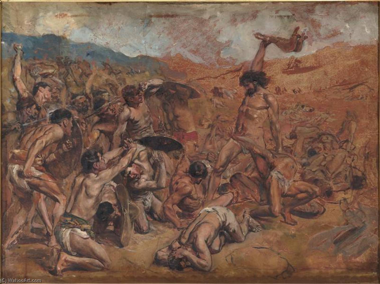 Samson Abattant Les Philistins — Jean-louis Ernest Meissonier