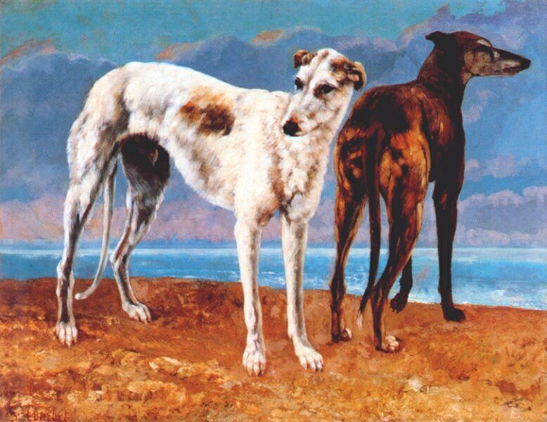 Greyhounds Of Comte De Choiseul — Gustave Courbet