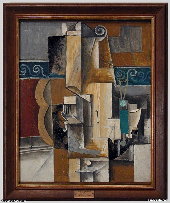Violon Et Verres Sur Une Table — Pablo Picasso