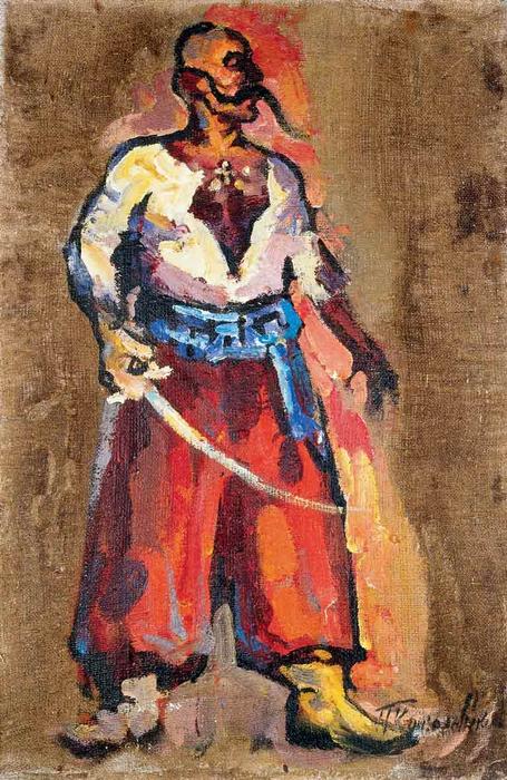 Triptych. Cossack With A Saber. — Pyotr Konchalovsky