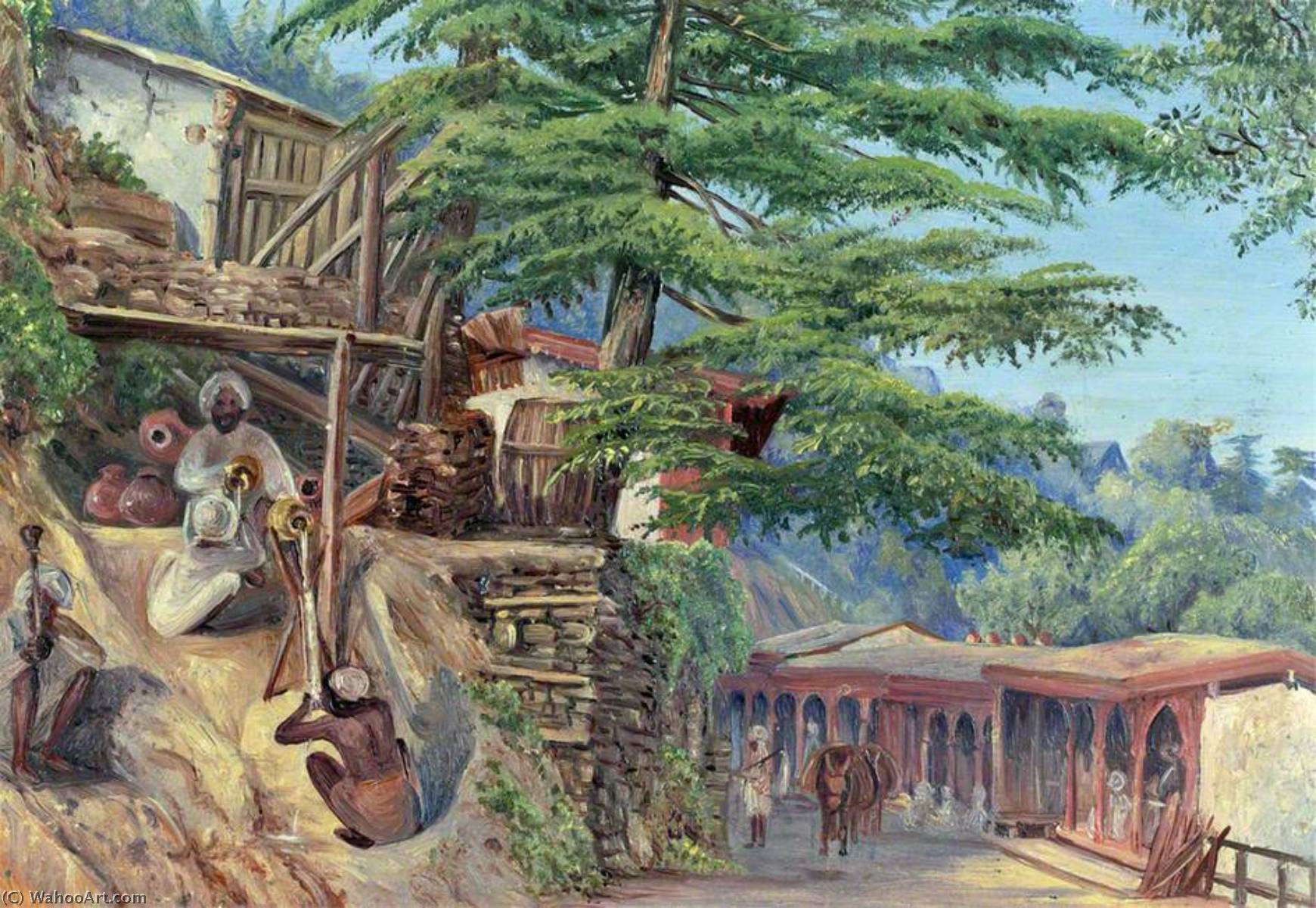 Drinking Fountain, Simla (shimla), Himachal Pradesh, India — Marianne North