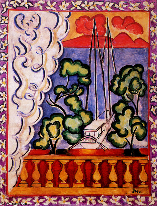 Fenêtre À Tahiti Huile Sur Toile Nice , Musée Matisse — Henri Matisse