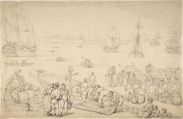 Seaport — Thomas Rowlandson