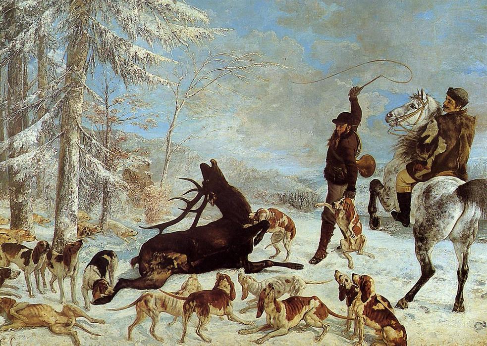 The Hallali Of The Stag — Gustave Courbet