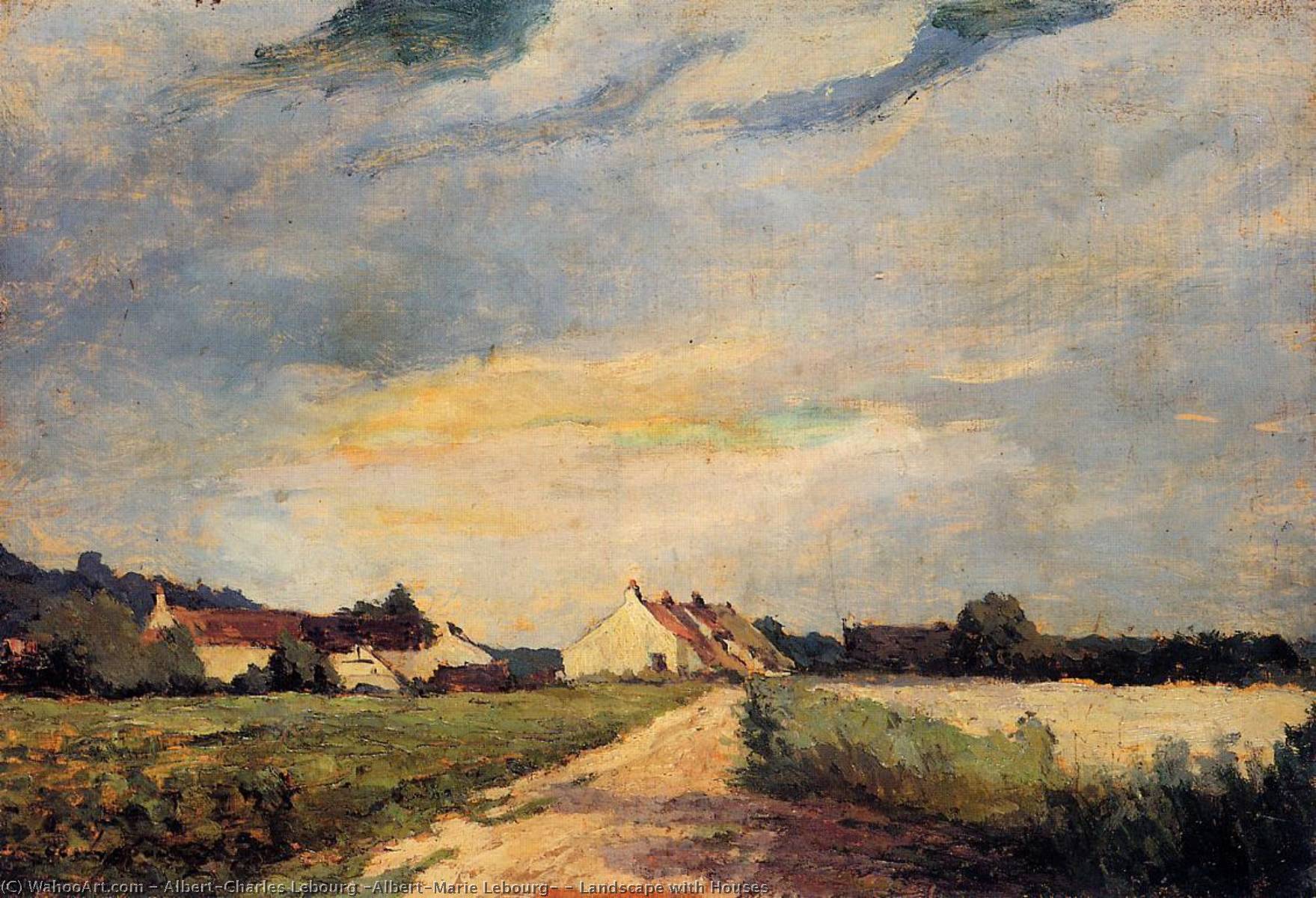 Landscape With Houses — Albert-charles Lebourg