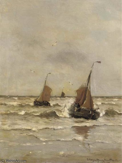 Bomschuiten In The Surf — Gerhard Morgenstjerne Munthe