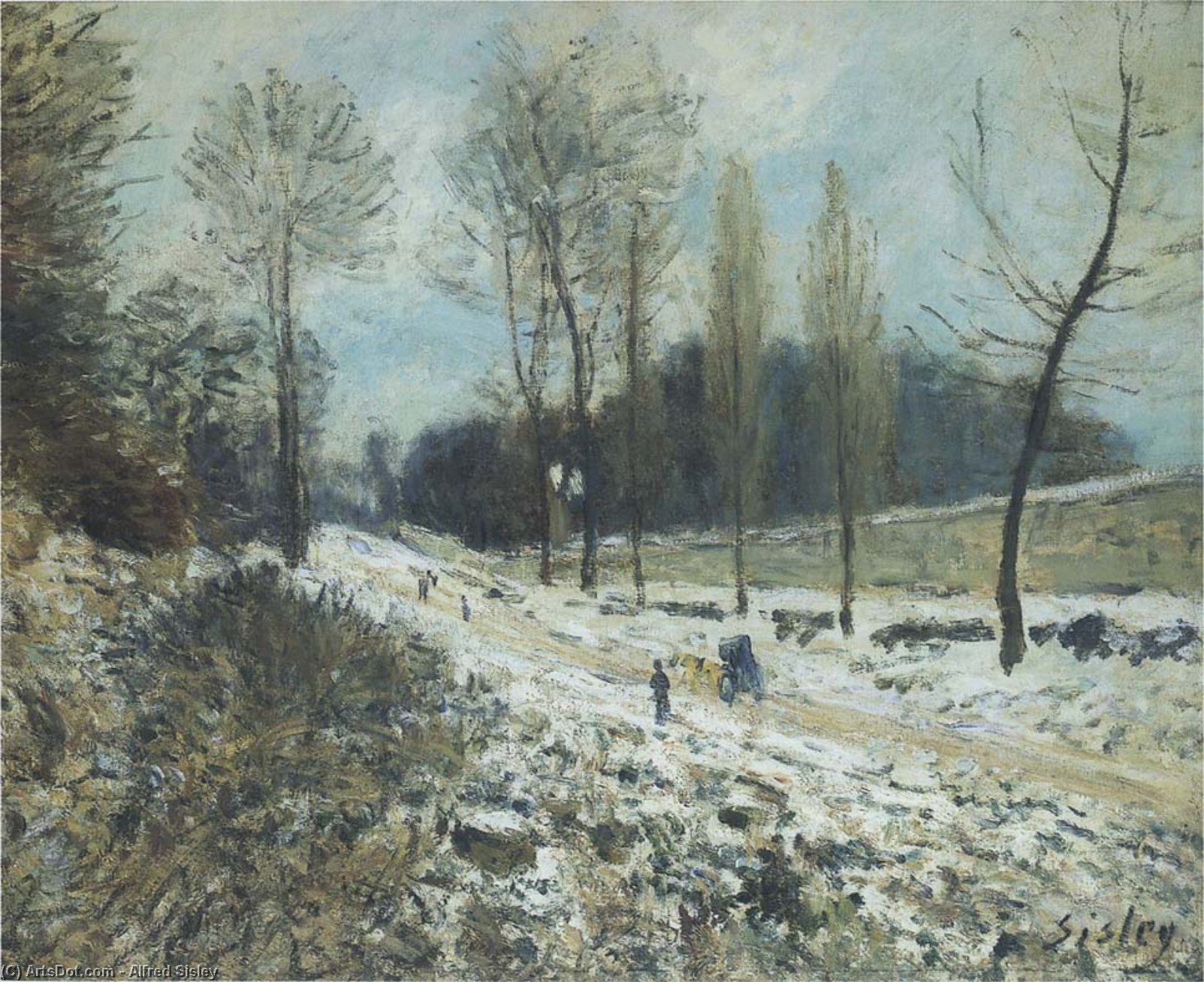 Route To Marly Le Roi In Snow — Alfred Sisley