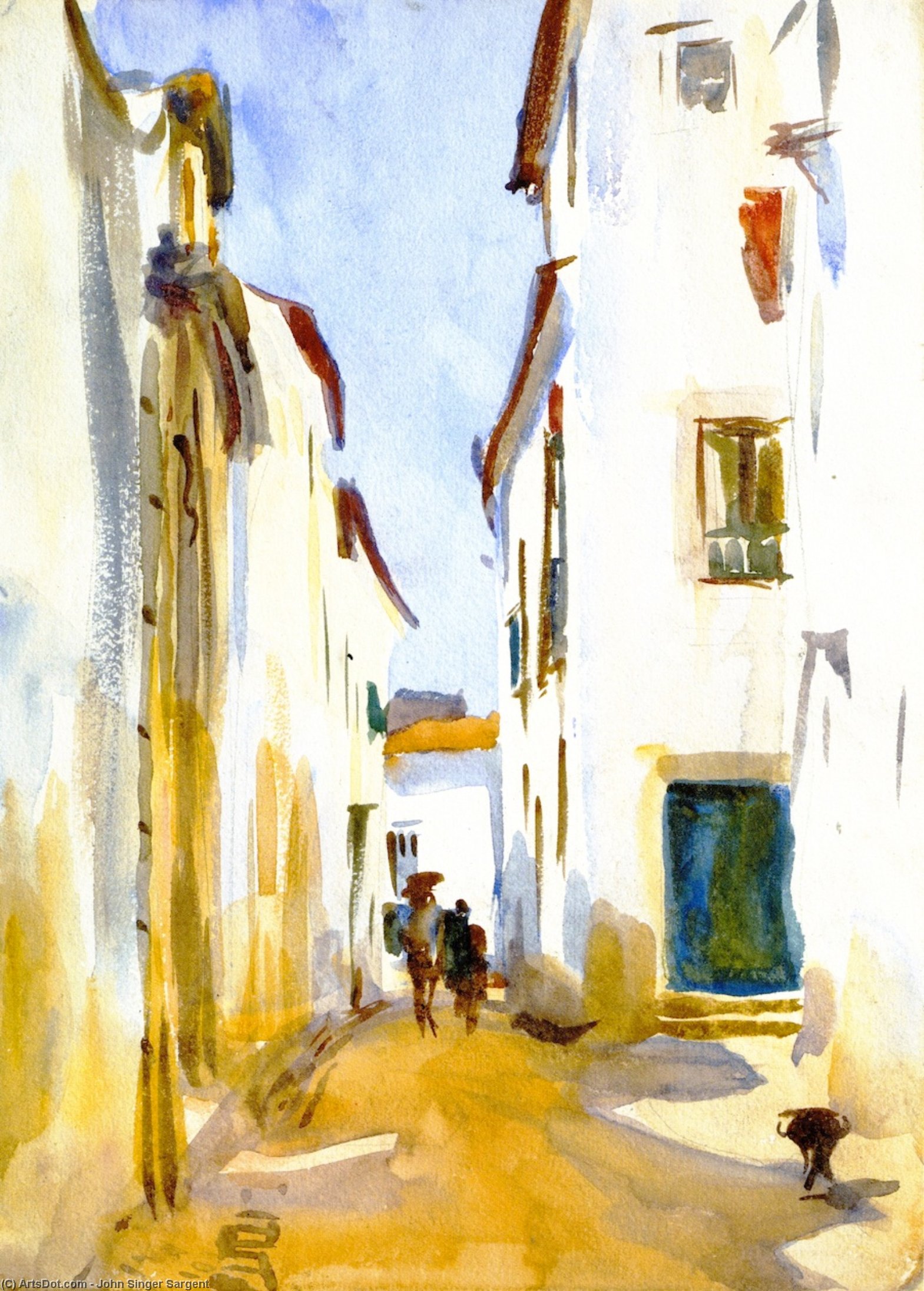 A Street Scene, Spain — John Singer Sargent
