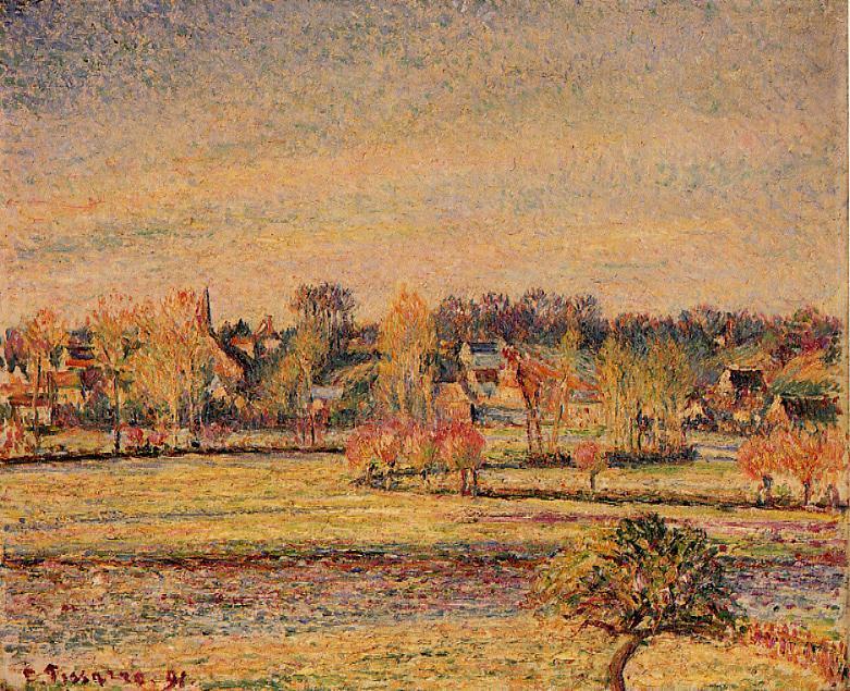 Frost, View Fom Bazincourt — Camille Pissarro