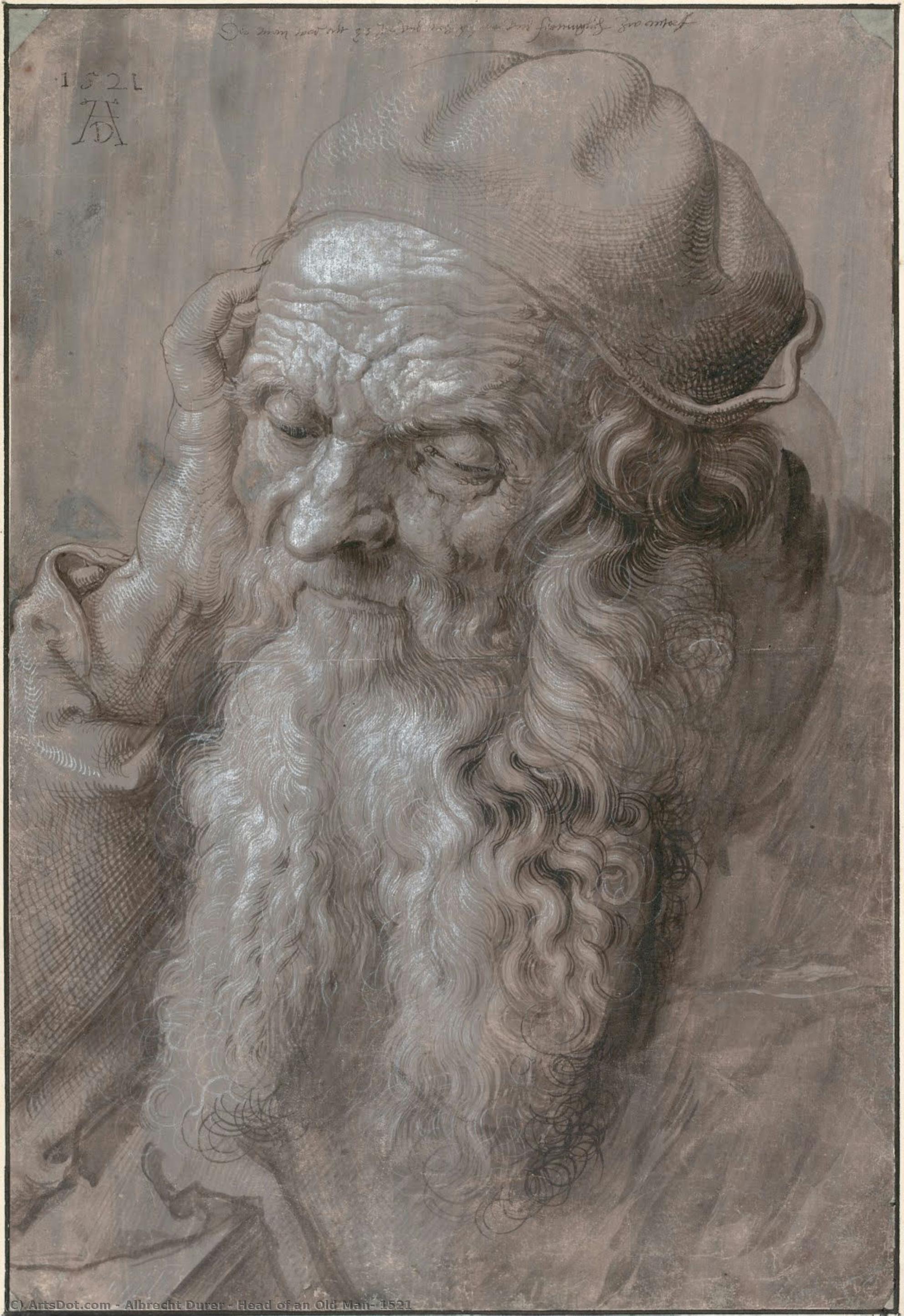 Head Of An Old Man, 1521 — Albrecht Dürer