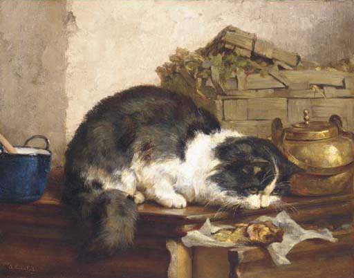 A Cat In The Kitchen — Charles Van Den Eycken