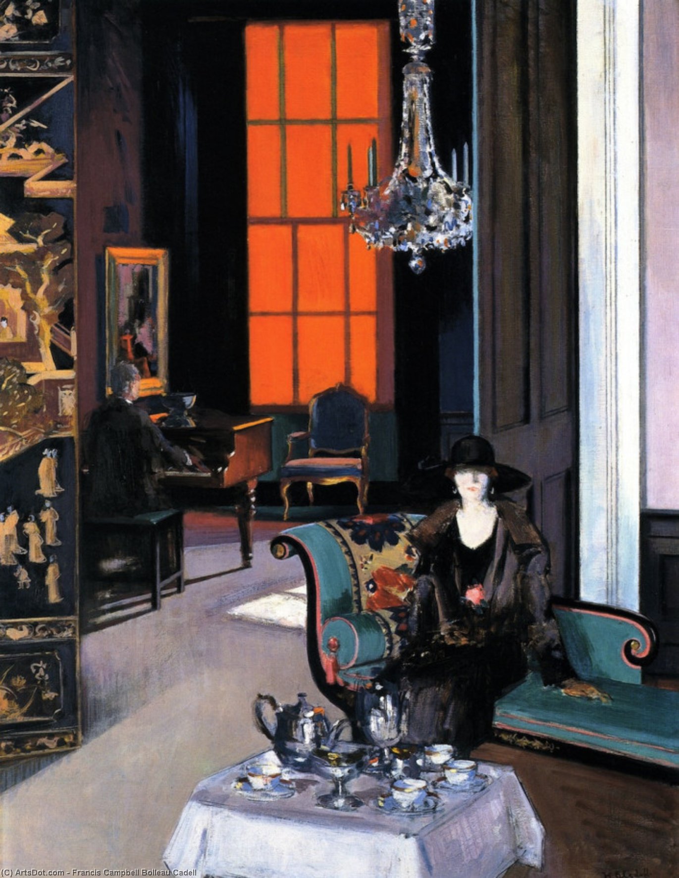 Interior: The Orange Blind — Francis Campbell Bolleau Cadell