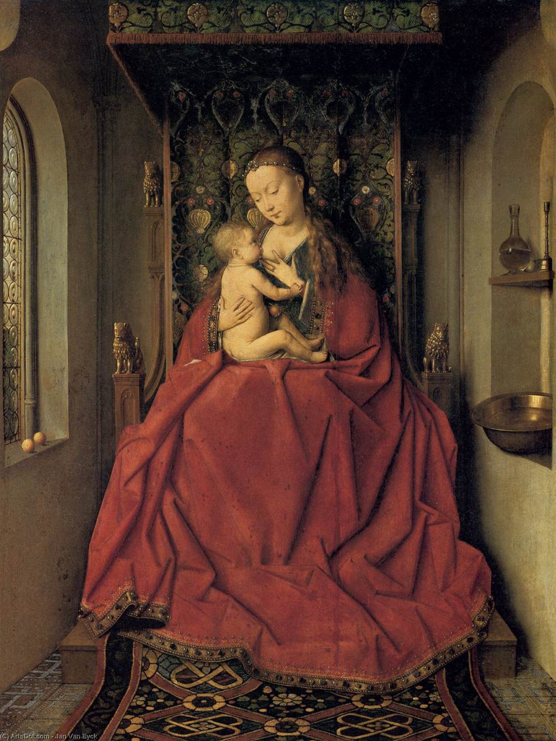 Suckling Madonna Enthroned — Jan Van Eyck
