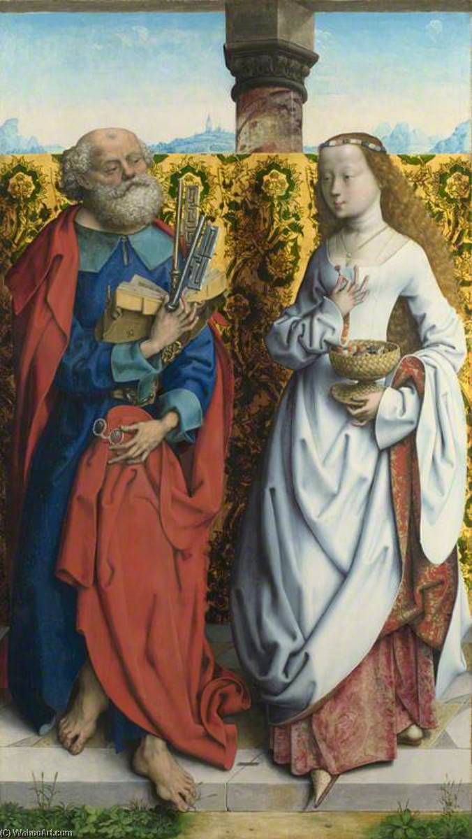 Saints Peter And Dorothy — Maitre De Saint Barthelemy