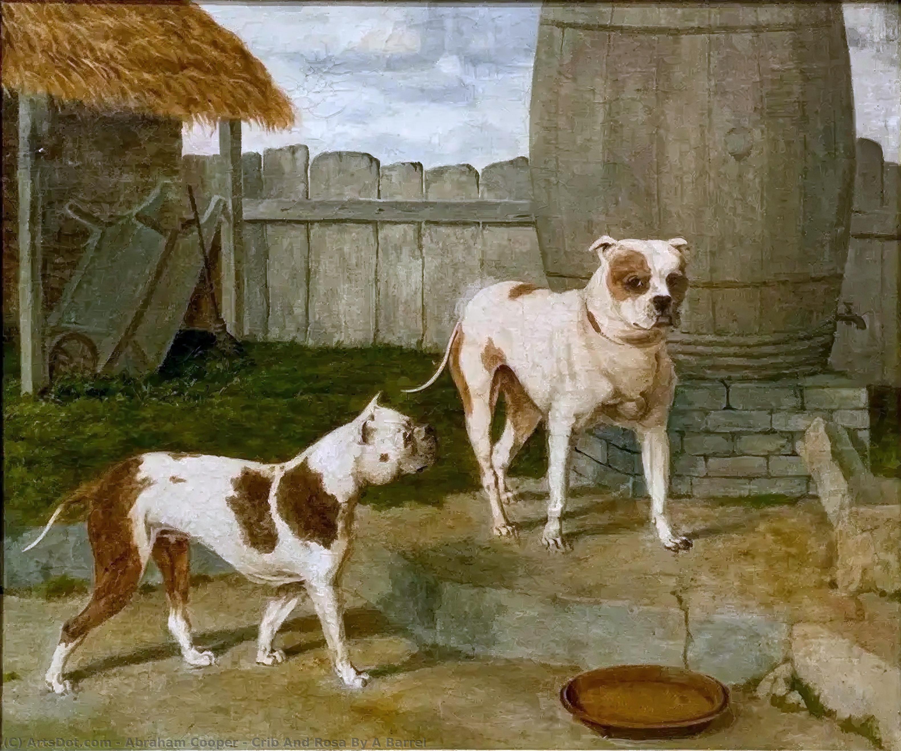Crib And Rosa By A Barrel — Abraham Cooper