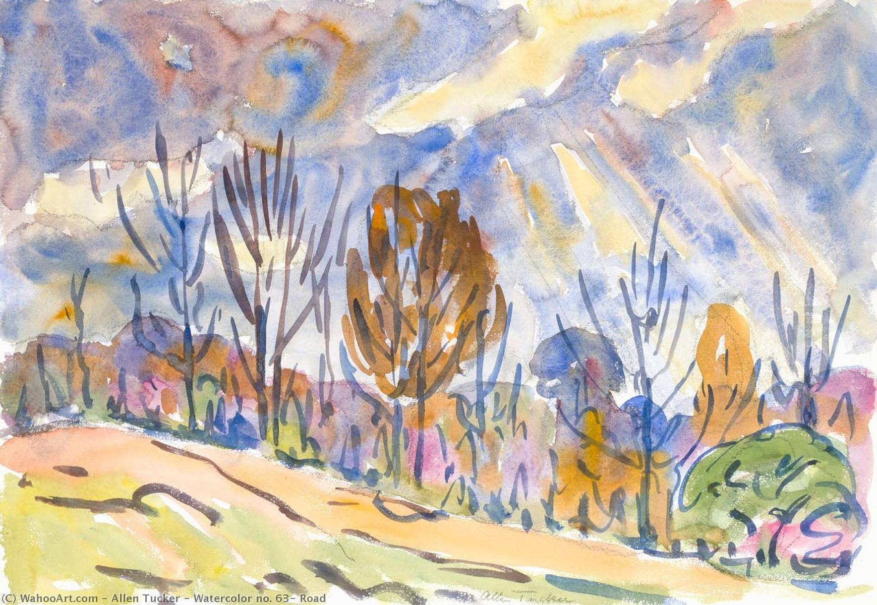 Watercolor No. 63, Road — Allen Tucker