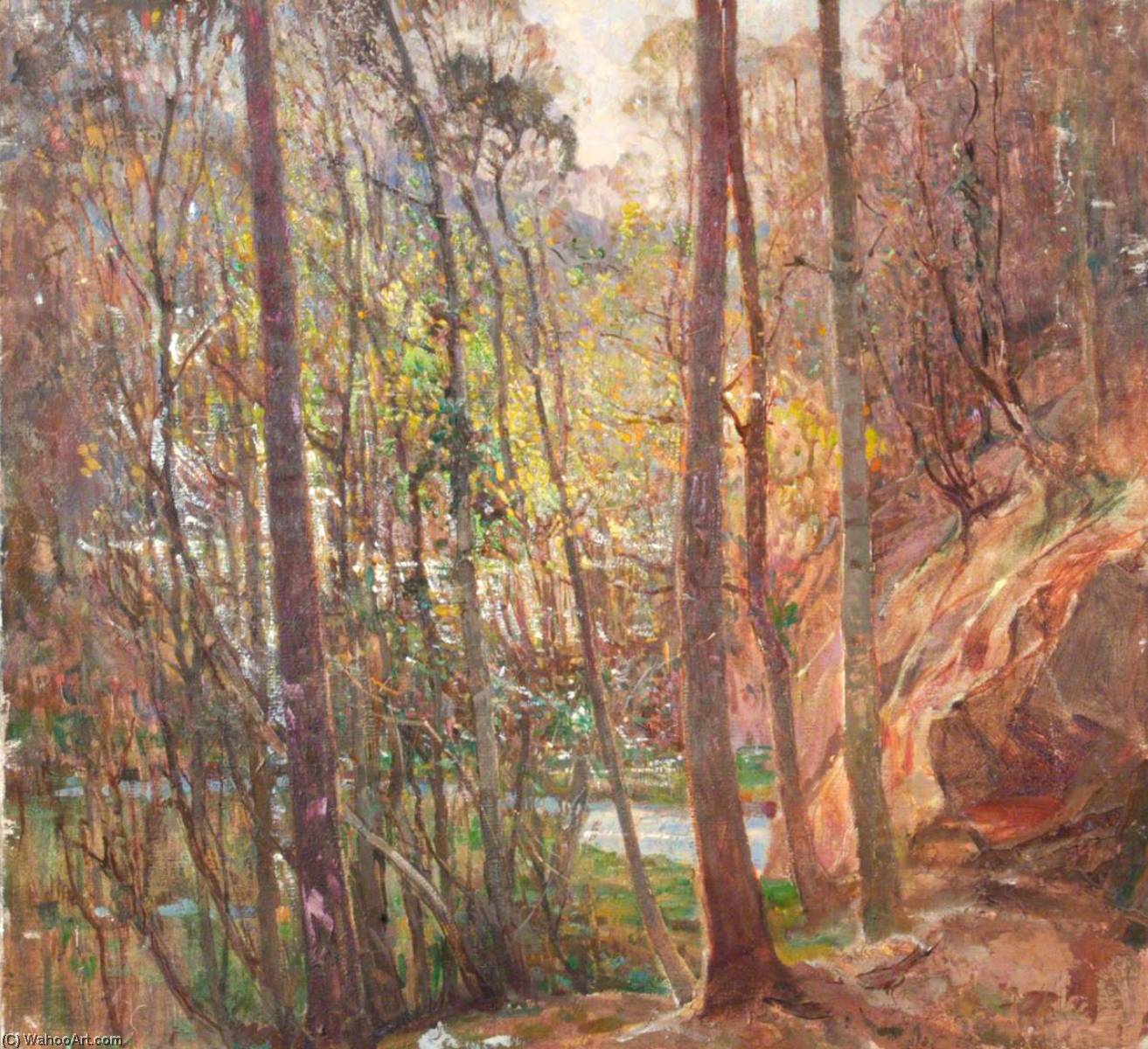 Pond Amid Woods — Benjamin Haughton