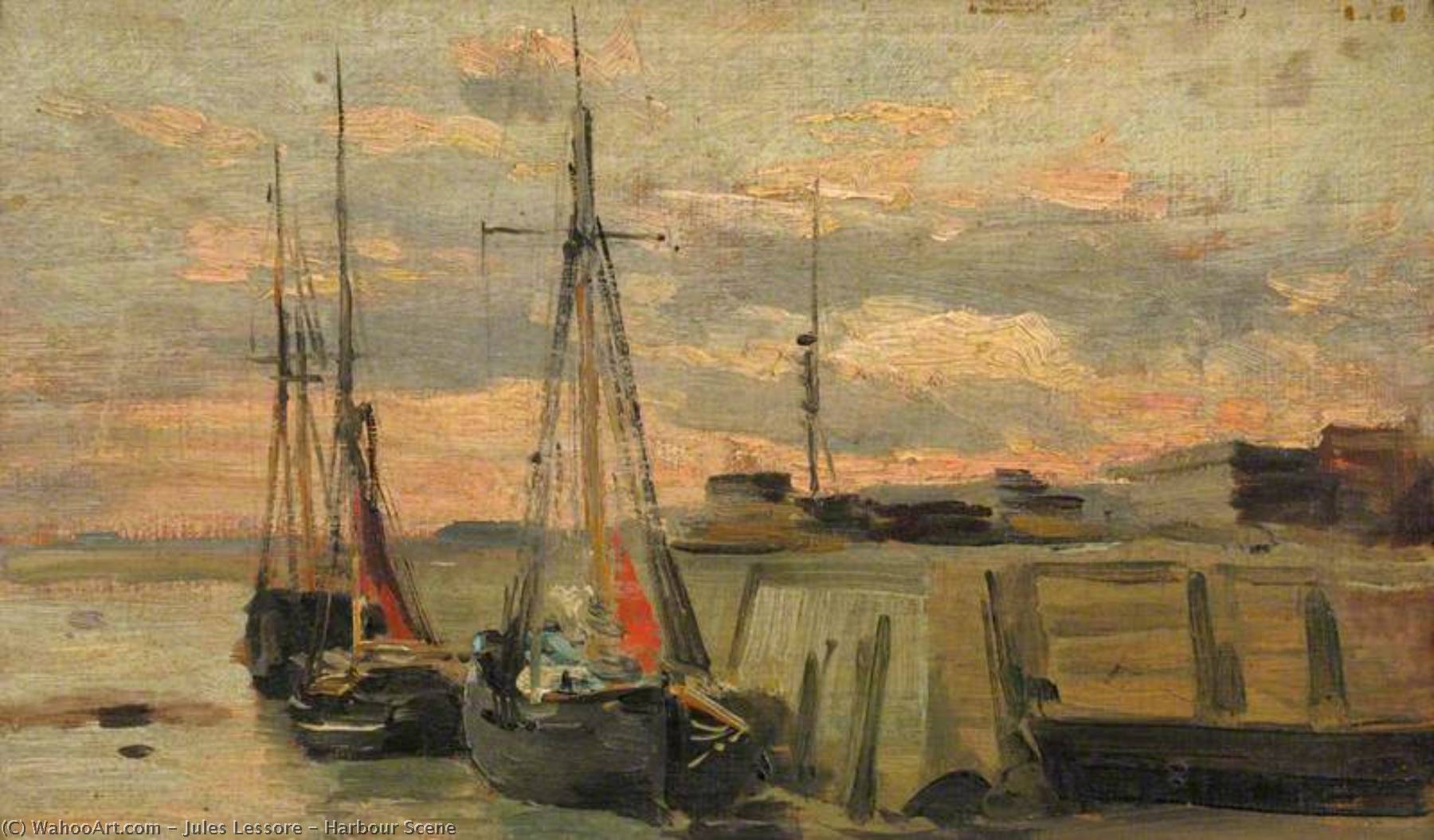 Harbour Scene — Jules Lessore