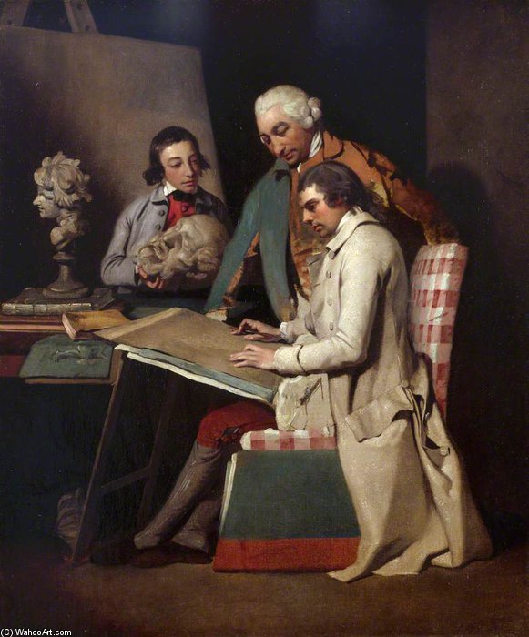 The Artist With Joseph Wilton And A Student — John Hamilton Mortimer