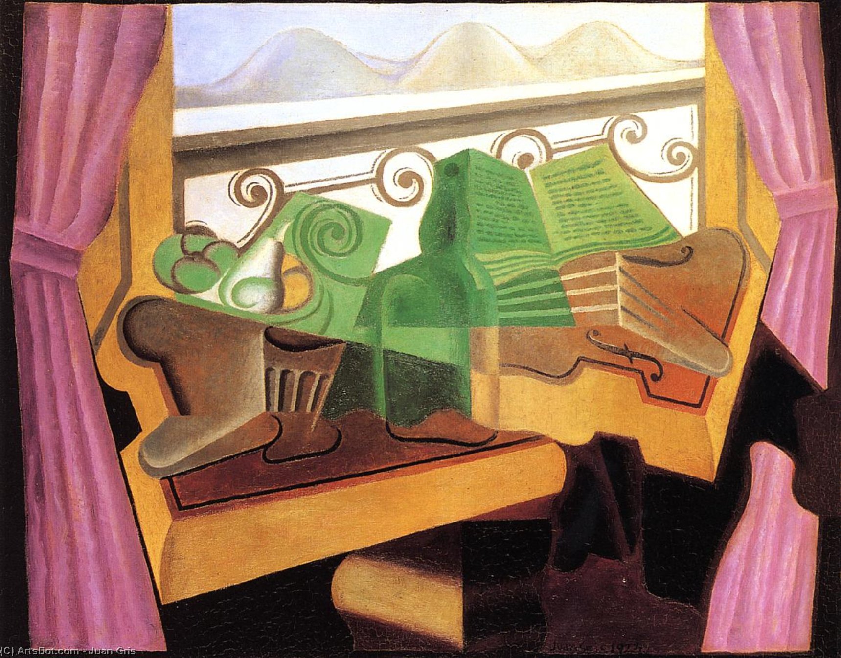 Open Window With Hills — Juan Gris