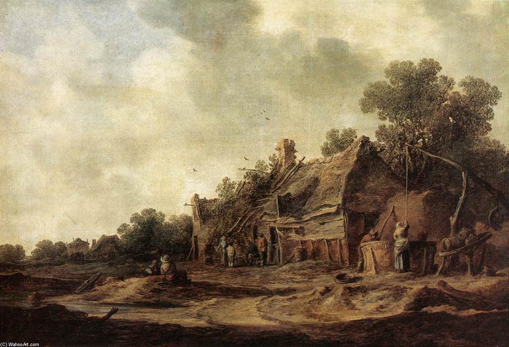 Peasant Huts With A Sweep Well — Jan Josephszoon Van Goyen