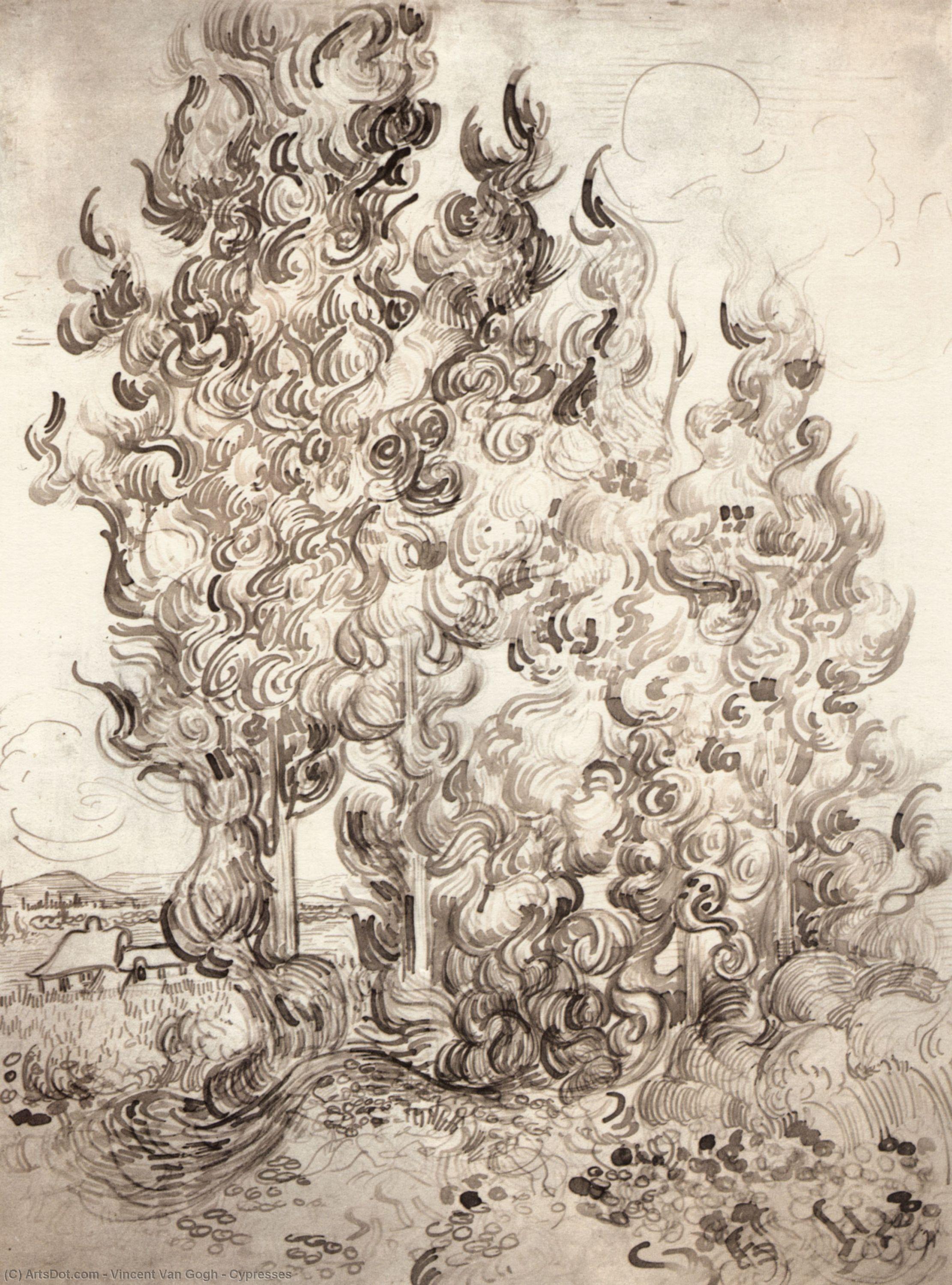 Cypresses — Vincent Willem Van Gogh