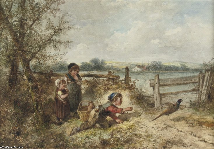 Chasing A Pheasant — Johan Mari Henri Ten Kate