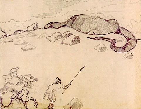 Landscape With Dragon — Nicholas Roerich