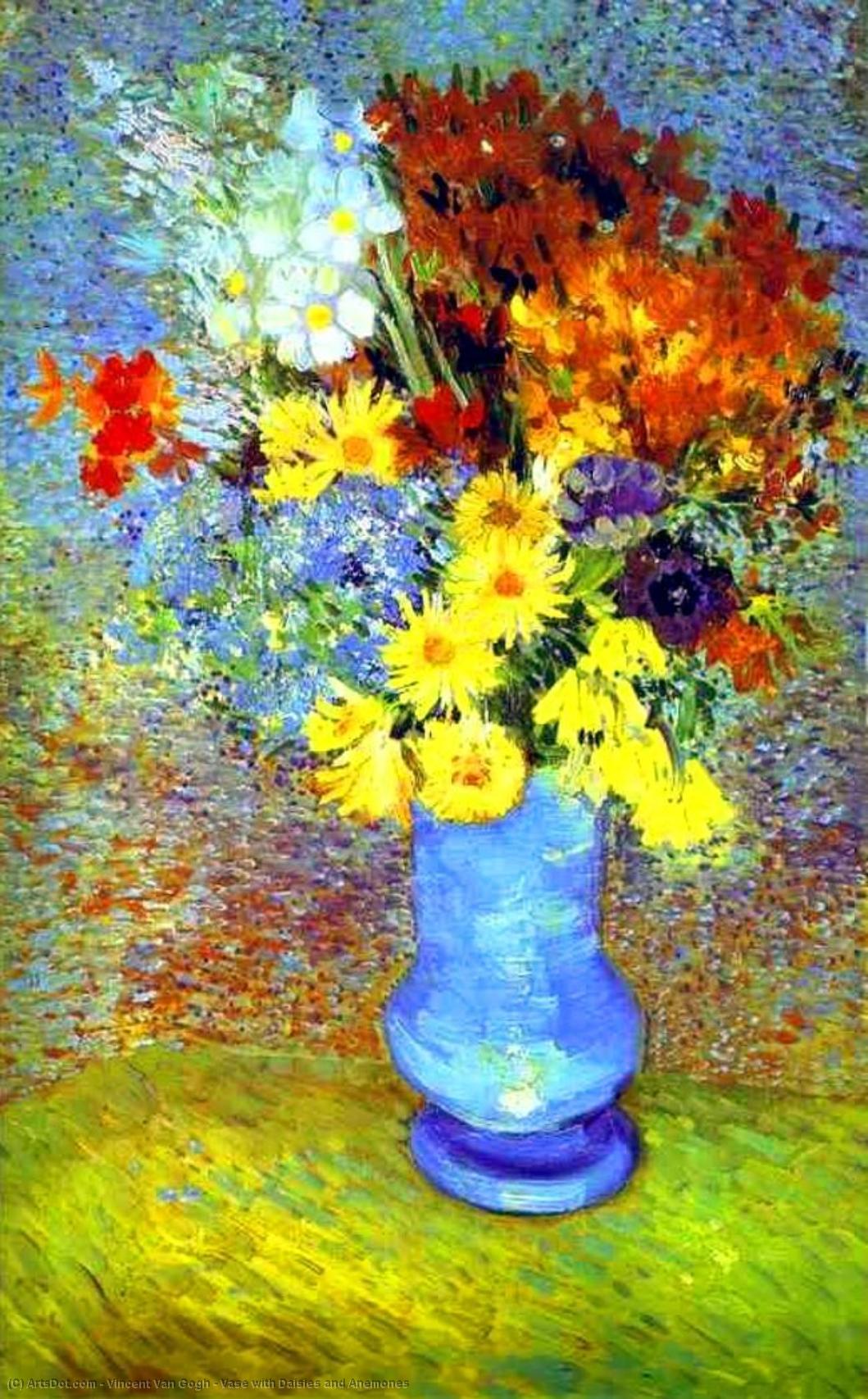 Vase With Daisies And Anemones — Vincent Willem Van Gogh