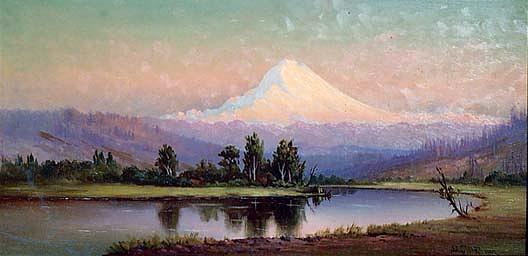 Evening, Mt. Tacoma, (painting) — James Everett Stuart