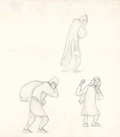 Sketch Of Three Figures 1 — Nicholas Roerich