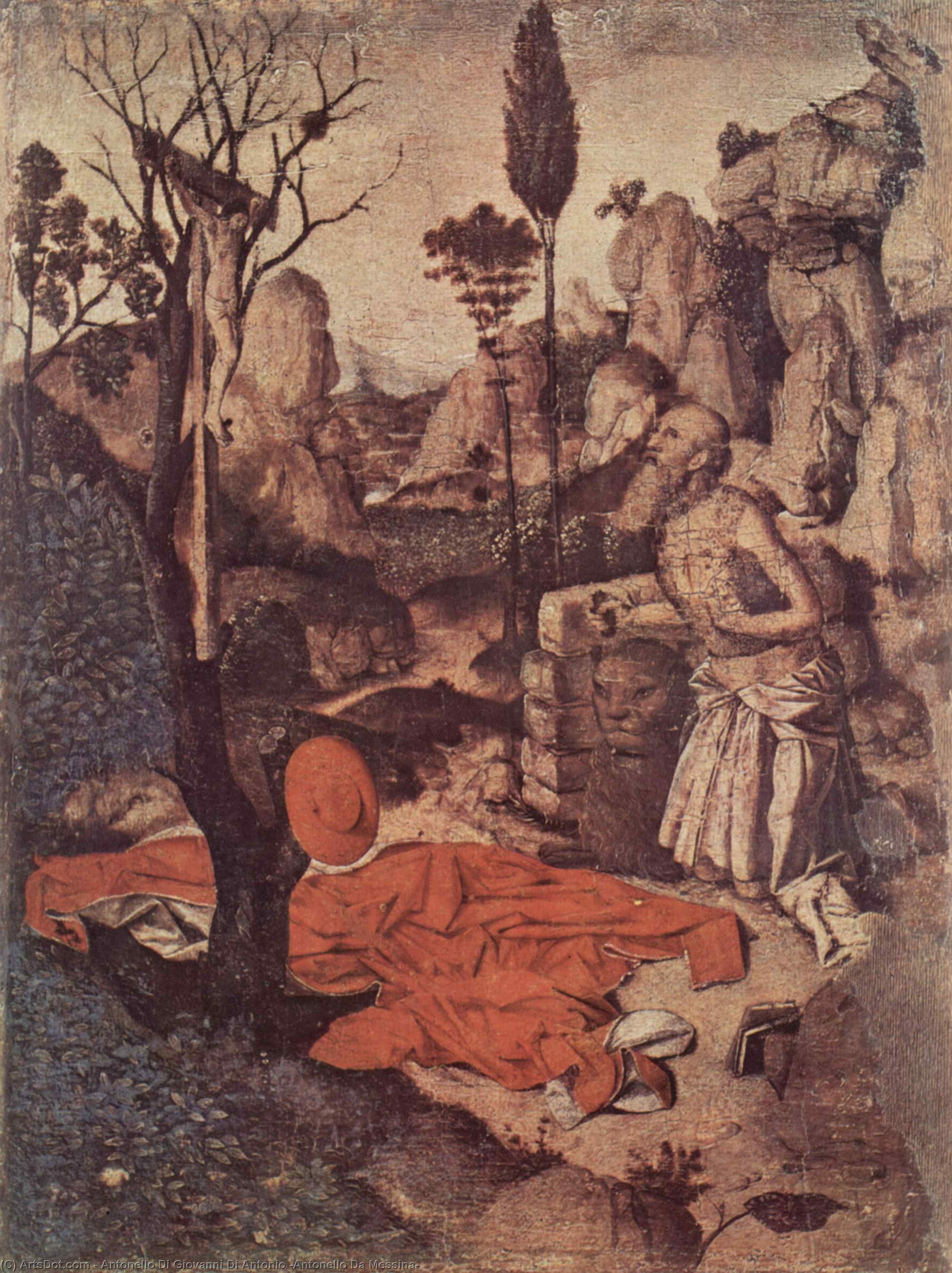 St. Jerome Penitent — Antonello Di Giovanni Di Antonio (antonello Da Messina)