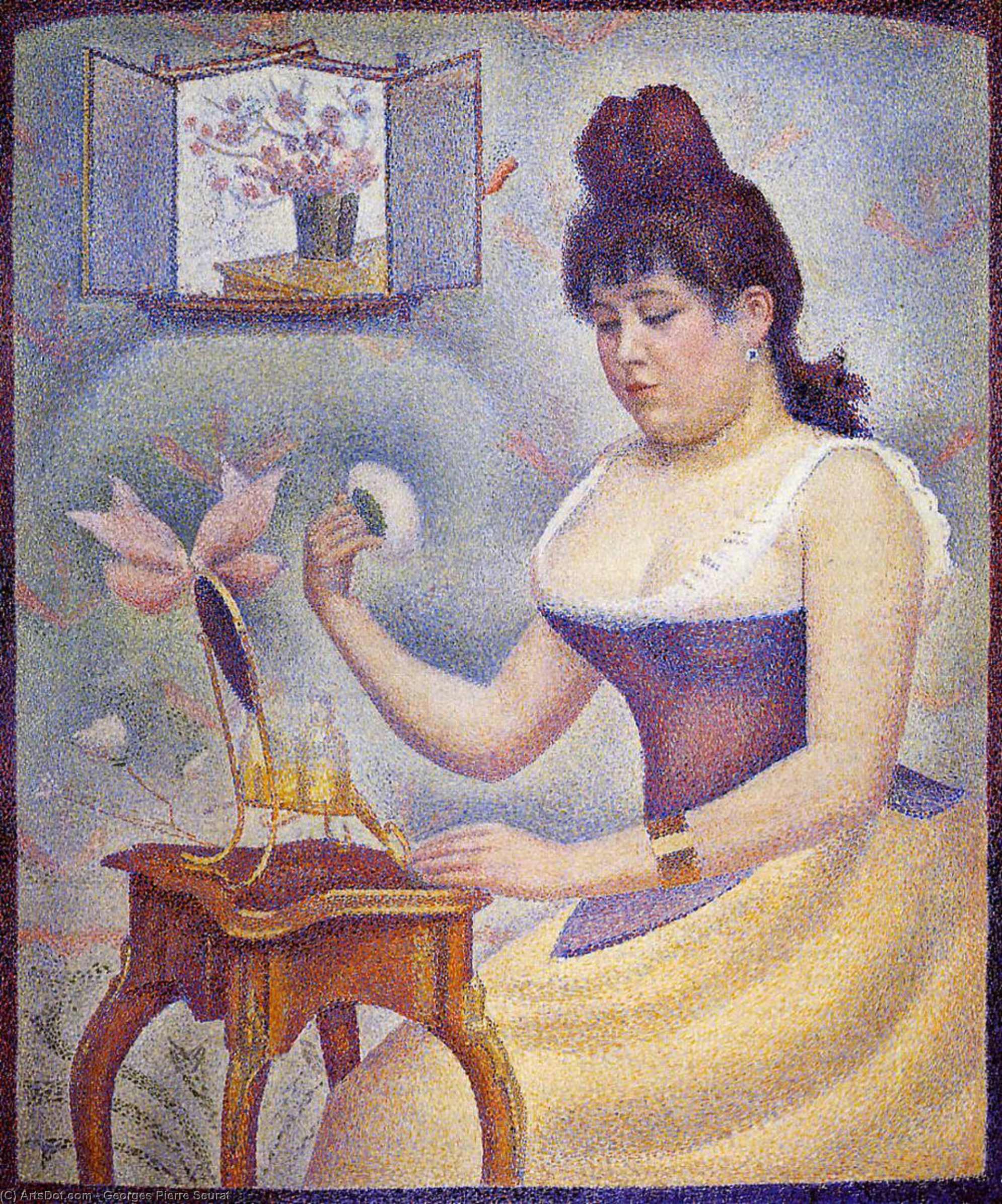 Young Woman Powdering Herself — Georges Seurat