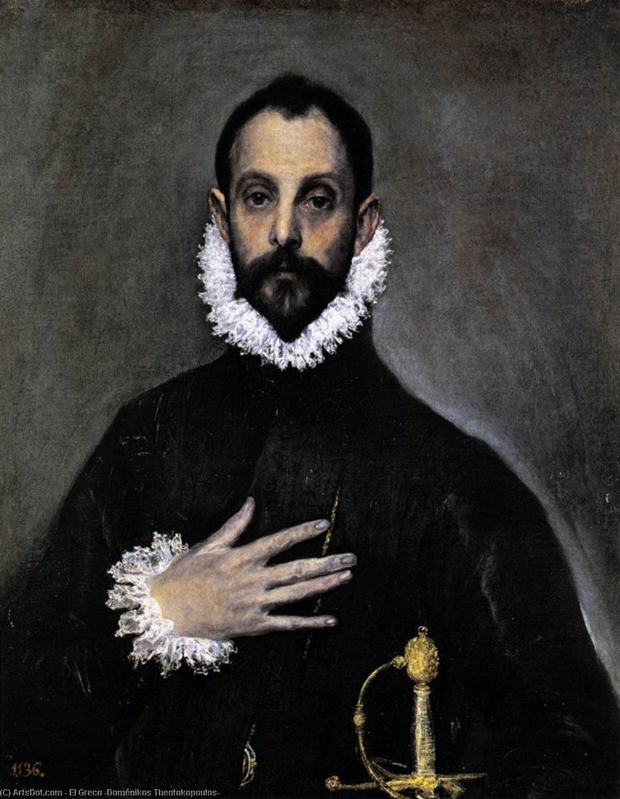 Nobleman With His Hand On His Chest — El Greco