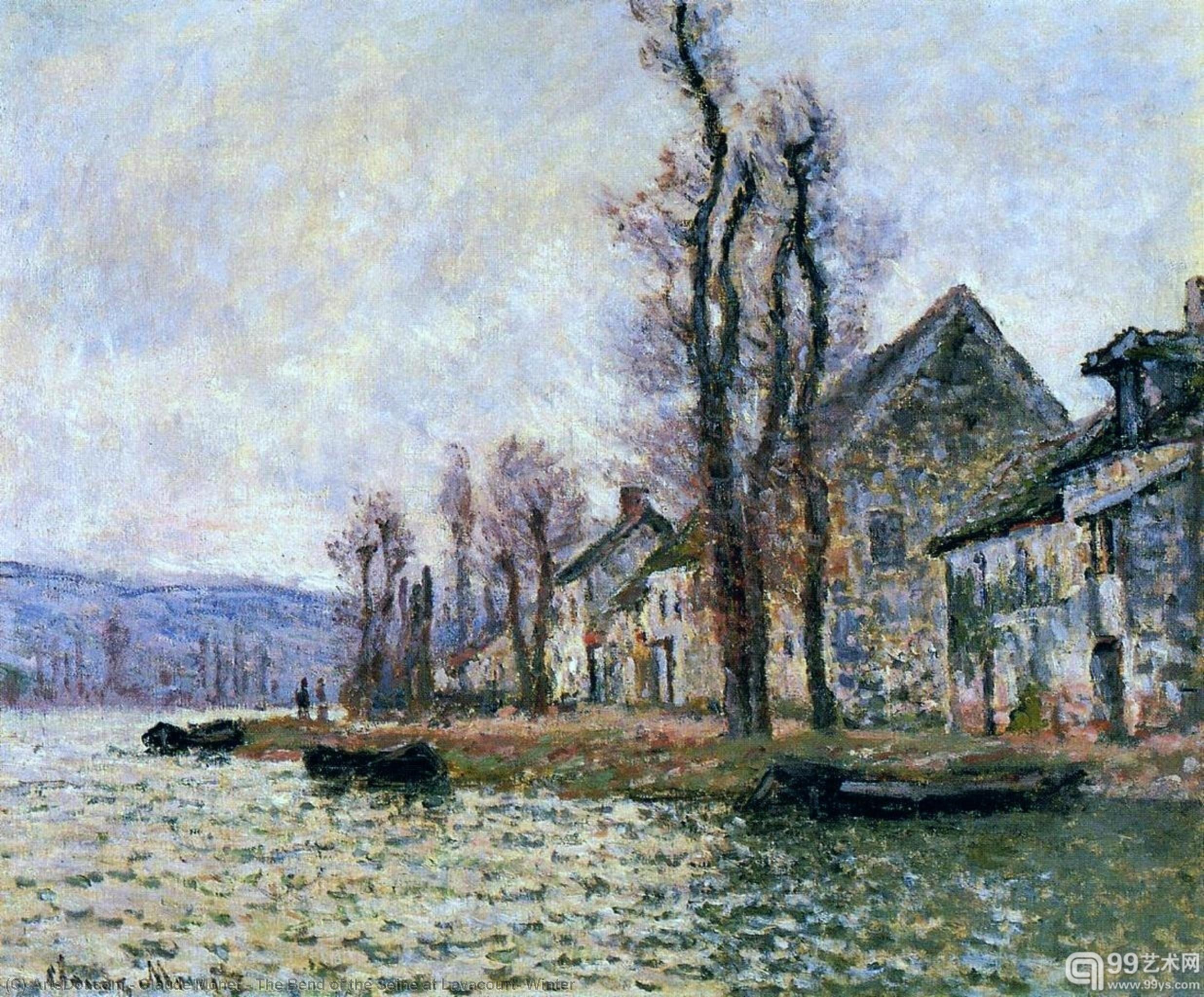 The Bend Of The Seine At Lavacourt, Winter — Claude Monet