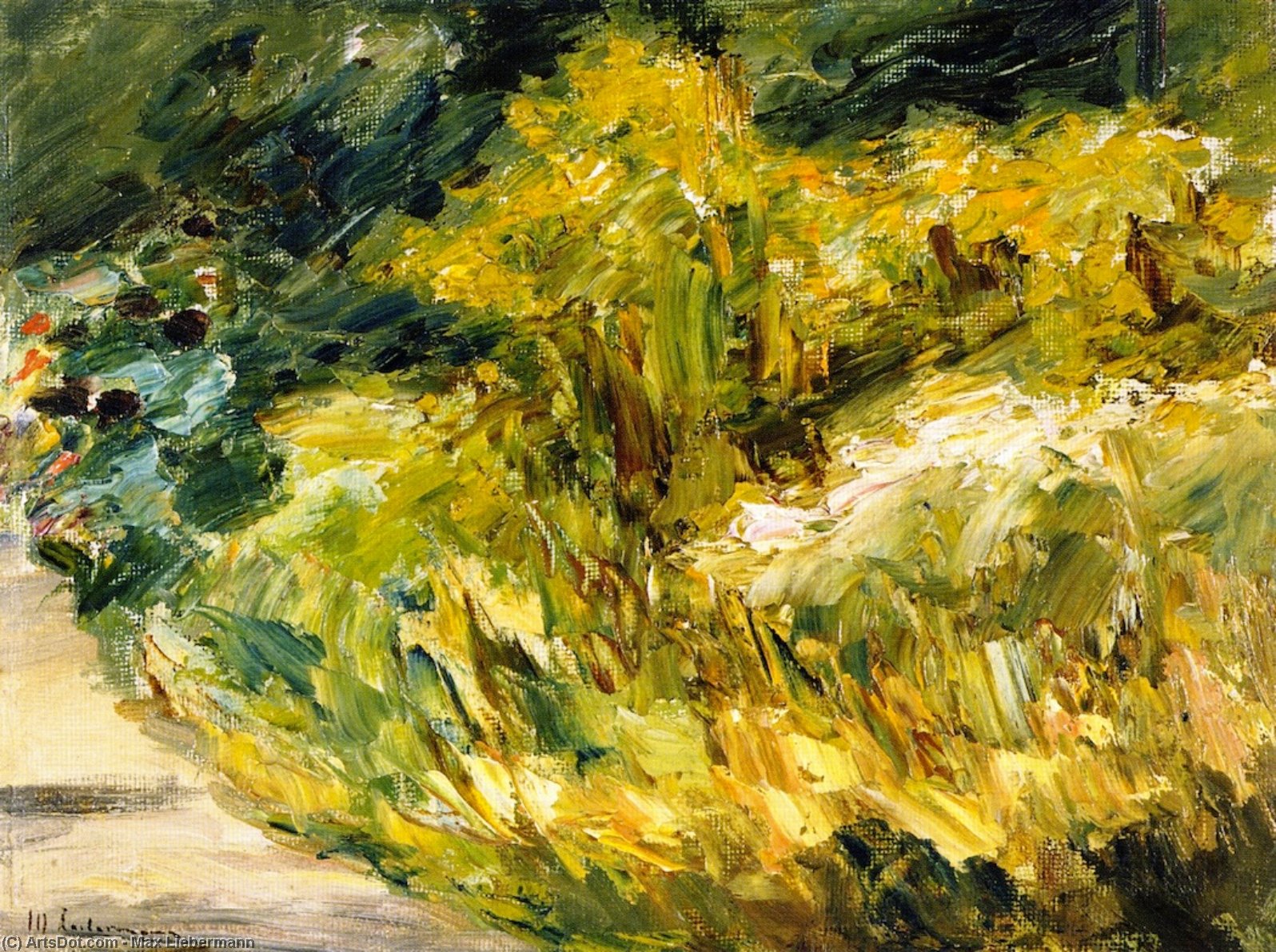 Flowers At The Gardener's House Toward The Northwest (sketch) — Max Liebermann